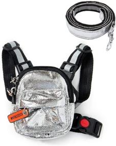 img 4 attached to 🐶 icicecream Adjustable Dog Pack Backpack Harness and Leash for Small Medium Dogs - Reflective Strips, Night Safety, Outdoor Travel, Hiking, Walking