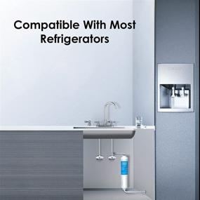 img 1 attached to 💧 AQUACREST Inline Water Filter - 5-Year Capacity with 1/4-Inch Direct Connect Fittings for Refrigerator, Ice Maker, Under Sink Reverse Osmosis System