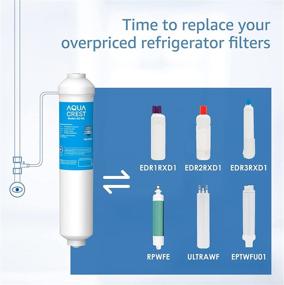 img 3 attached to 💧 AQUACREST Inline Water Filter - 5-Year Capacity with 1/4-Inch Direct Connect Fittings for Refrigerator, Ice Maker, Under Sink Reverse Osmosis System