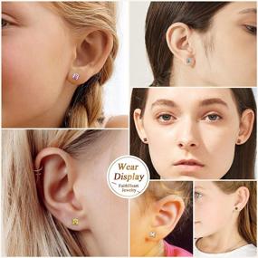 img 1 attached to 💎 Premium Sterling Silver Birthstone Stud Earrings for Women and Teen Girls with Elegant Gift Packaging-PERFECT for Prom, Weddings, and Special Occasions