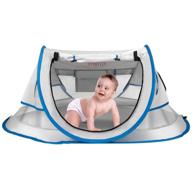 🏖️ fitnate portable baby beach tent, infant & toddler travel bed, upf 50+ sun shelter with moisture-proof pad, pop up design with storage bag and 2 pegs - perfect for beach, grass, and indoor use logo