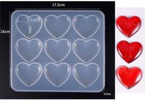 img 3 attached to 💖 Heart-Shaped Epoxy Silicone Mold, Set of 9 - 5.2 x 4.2cm Resin Casting Love Heart Pendant for Jewelry Making, DIY Crafts