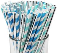 just artifacts premium biodegradable disposable drinking paper straws (100pcs logo