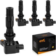 set of 4 ignition coils pack replacement for uf516 c1593 6e5z-12029-aa 5c1650 logo