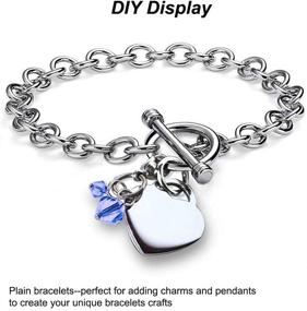 img 3 attached to 📿 LANBEIDE 10Pcs Stainless Steel Chain Bracelets: Perfect Jewelry Making Kit and Gift for Women and Girls