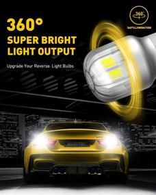 img 1 attached to 🔦 AUXITO 921 LED Reverse Light Bulbs - Ultra Bright 3030 Chipsets - 6000K White - T15 912 W16W 906 904 902 LED Replacement Lamp for Backup Reverse lights, Tail Brake Signal Lights