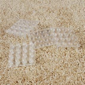 img 1 attached to 🛡️ Protect Deep Loop Carpet & Keep Furniture in Place: Self-Stick Anti-Dent Carpet Protectors (2 Pieces)