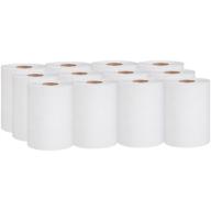 marcal pro hardwound 100% recycled paper towel roll - eco-friendly - save trees - universal paper towel dispenser rolls - green seal certified - case of 12 rolls, white p700b logo