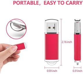 img 3 attached to 🔴 KOOTION Накопители на 2 ГБ USB 2.0 10 штук - Красные USB флэш-накопители с памятью Pen Drive, брелоком, USB-накопители