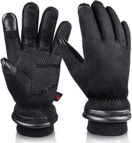 img 4 attached to OZERO Waterproof Winter Gloves -30 ℉ | Cold Proof Touchscreen | Anti Slip Silicon Palm | Windproof Thermal Glove | Driving Cycling Riding Motorcycle | Cold Weather Warmest Gifts for Dad | Men Women