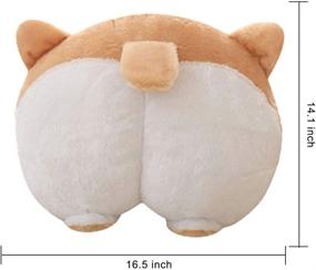 img 1 attached to 🐶 Corgi Butt Plush Pillow: Adorably Cute Stuffed Toy for Ultimate Comfort and Cozy Décor - Perfect Gift for Valentine's Day & Birthdays (16.5inch)