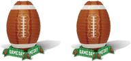 beistle 59973 football lantern centerpiece logo