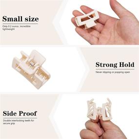 img 2 attached to 🎀 Women's Girls' Mini Hair Claw Clips Pack - Small Claw Hair Clips for Thin/Medium Thick Hair - 1.5 Inch Matte Rectangle Nonslip Jaw Clips in 10 Colors, with Gift Box