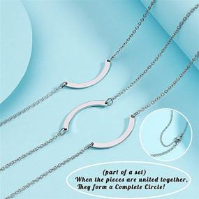 img 1 attached to 👯 Friendship Circle Necklace Set | Best Friend Matching BFF Necklaces for 2/3 Girls, Women, Friends, and Sisters