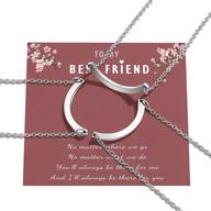 👯 friendship circle necklace set | best friend matching bff necklaces for 2/3 girls, women, friends, and sisters logo