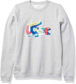 img 3 attached to 👕 Lacoste Boys Big Croc Crewneck Sweatshirt in Multi-Color