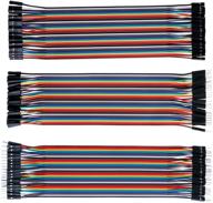 🔌 120pcs multicolored breadboard dupont jumper wires - allus j7011 3in1 ribbon cables kit for arduino and raspberry pi, male to male (m/m), female to female (f/f), male to female (m/f) logo