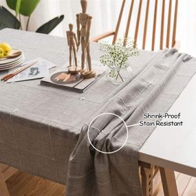 img 3 attached to 🌸 Dust-Proof Embroidered Tablecloth by ColorBird - Beautiful and Effective Decoration