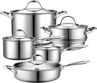 🍳 cooks standard stainless steel multi-ply clad cookware set - 10 piece logo