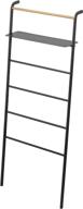 🏢 yamazaki home tower leaning ladder: practical black shelf organizing solution logo