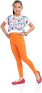 🧡 medium sized orange girls legging long leg variant in various colors logo