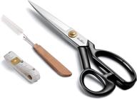 👌 professional 9 inch fabric scissors - ultra sharp leather cutting shears for sewing, tailoring, dressmaking, and cloth cutting logo