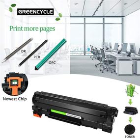 img 2 attached to 🖨️ GREENCYCLE CB435A 35A Black Toner Cartridge Replacement for HP Laserjet P1005-P1009 Printer - 1 Pack
