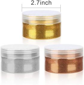 img 2 attached to 💫 Gigilli Fine Glitter Set for Epoxy Resin - Sparkles Glitter, 3 Craft Colors for Slime Making, Tumblers, Body Painting Arts, Phone Case