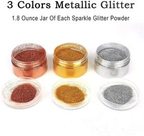 img 1 attached to 💫 Gigilli Fine Glitter Set for Epoxy Resin - Sparkles Glitter, 3 Craft Colors for Slime Making, Tumblers, Body Painting Arts, Phone Case