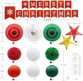 img 2 attached to Festive Party Supplies: Christmas Banner, Swirls, Lanterns & more for Xmas, New Year, Birthdays, Weddings!