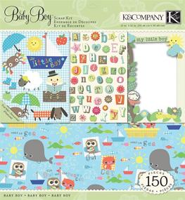 img 1 attached to 👶 K&Company Jillian Phillips Nursery Rhymes Baby Boy Scrapbooking Kit, 12x12 Inch