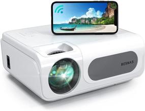 img 4 attached to 📽️ Проектор BOSNAS WiFi Bluetooth: полное HD-видео, нативное разрешение 1080P/4K, масштабирование 300" - идеально подходит для домашнего и уличного кинотеатра. Совместим с TV Stick, HDMI, PS4, ноутбуками, iOS и Android.