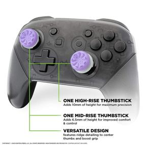 img 3 attached to 🎮 Enhanced Grip Thumbsticks for Nintendo Switch – KontrolFreek FPS Freek Galaxy, Purple – 1 Mid-Rise & 1 High-Rise Concave