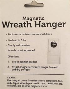 img 1 attached to 👌 Optimized White Magnetic Wreath Hanger Holder Hook - Ideal for Steel Doors - No Nails or Wires! Supports up to 6-pound weight allowance.