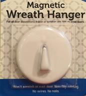 👌 optimized white magnetic wreath hanger holder hook - ideal for steel doors - no nails or wires! supports up to 6-pound weight allowance. logo