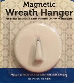 img 2 attached to 👌 Optimized White Magnetic Wreath Hanger Holder Hook - Ideal for Steel Doors - No Nails or Wires! Supports up to 6-pound weight allowance.