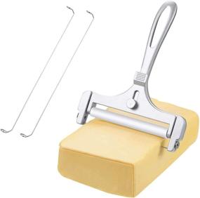 img 4 attached to 🧀 Adjustable Thickness Stainless Steel Cheese Slicer with Replaceable Wires - Ideal Kitchen Tool for Soft and Semi-Hard Cheeses