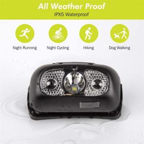 img 3 attached to 🏃 Night Running Gear - Waterproof Rechargeable LED Running Shoes Lights with Reflective Vest and Headlamp Band (Black)