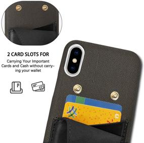 img 2 attached to 📱 LUCKYCOIN Apple iPhone Xs MAX Wallet Case: Stylish Leather Crossbody Strap Cover with Credit Card Holder - Black, 6.5 inch