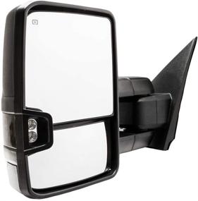 img 3 attached to 🚗 Towing Mirrors Replacement: 2014-2017 Chevy Silverado & GMC Sierra - Manual Telescoping, Power Heated, LED Turn Signals