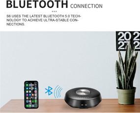 img 1 attached to 🔊 Bluetooth-диктофон для деловых встреч, с функцией 360º записи звука, продолжительностью разговоров до 24 часов, автономная USB-конференц-система с приспособительной настройкой голоса для домашнего офиса, Skype, Zoom – идеально подходит для конференций с 5-8 участниками.