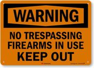 warning trespassing firearms smartsign reflective logo