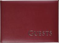 📔 darice 35929 red silver embossed guest book, 8.5x6.25-inch, 60 pages логотип