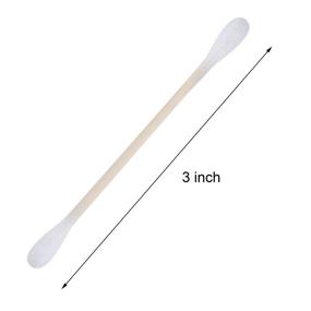 img 2 attached to 🌼 600 Double Tipped Cotton Swabs in 3 Boxes | Wooden Cotton Buds Sticks