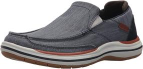 img 4 attached to 👞 Skechers Men's Elson Amster Moccasin Navy Shoes - Men's Loafers & Slip-Ons