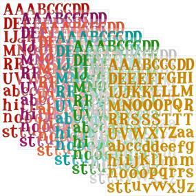 img 4 attached to 🌈 Vibrant 7-Sheet Letter Sticker Set: Colorful Gift Alphabet Stickers with Self-Adhesive Feature