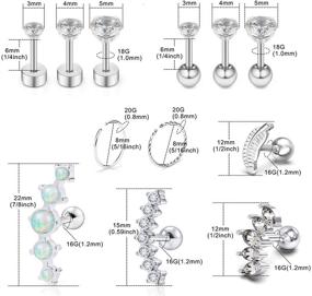 img 2 attached to Lcolyoli Cartilage Earrings Surgical Stainless