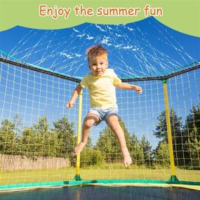 img 3 attached to 🌊 Experience Summer Fun with HONYOU Trampoline Sprinkler Waterpark for Kids (39FT) - Outdoor Water Game Toy!