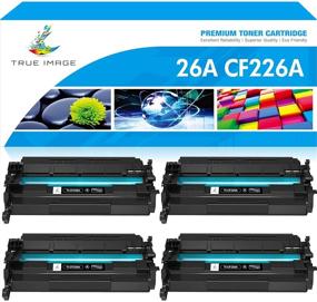 img 4 attached to 🖨️ TRUE IMAGE Compatible Toner Cartridge: HP 26A CF226A 26X M426 - Black, 4-Pack
