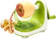 🍏 ourokhome rapid apple peeler - peel apples & pears in seconds! hand crank fruit peeler tool (green) logo